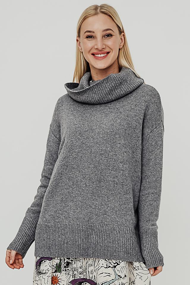 Пуловер Gerry Weber с воротником-хомутом серый