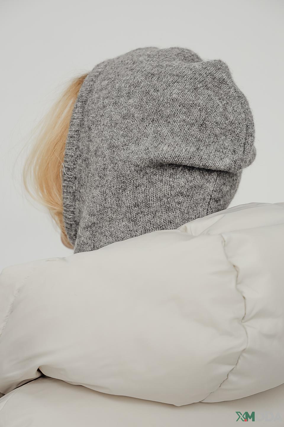 Шапка-капюшон Seeberger серая