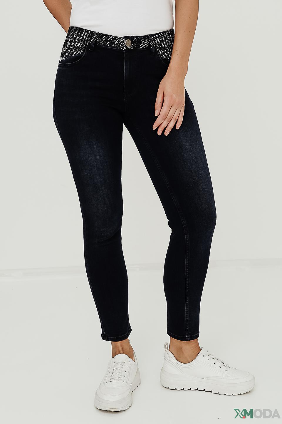 Джинсы Tuzzi с кристаллами чёрные