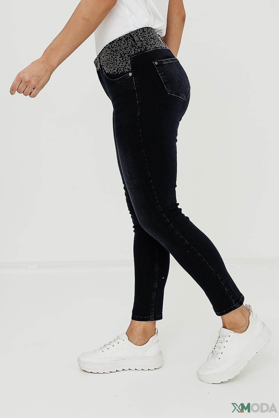 Джинсы Tuzzi с кристаллами чёрные