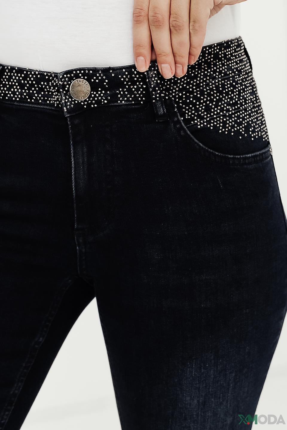 Джинсы Tuzzi с кристаллами чёрные