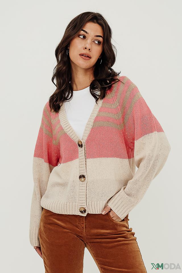 Кардиган Gerry Weber в полоску бежевый