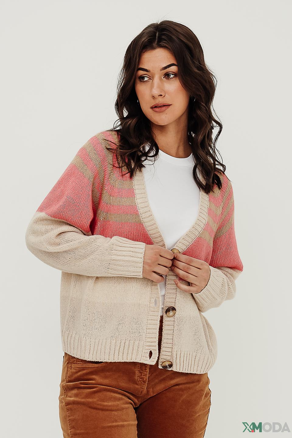 Кардиган Gerry Weber в полоску бежевый