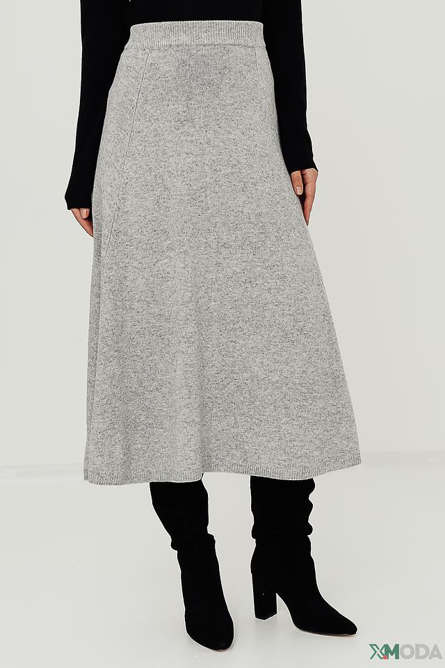 Юбка Oui вязаная серая