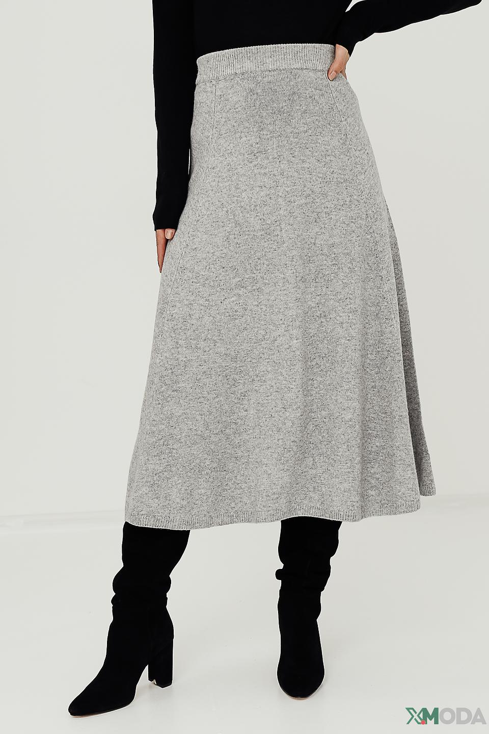 Юбка Oui вязаная серая