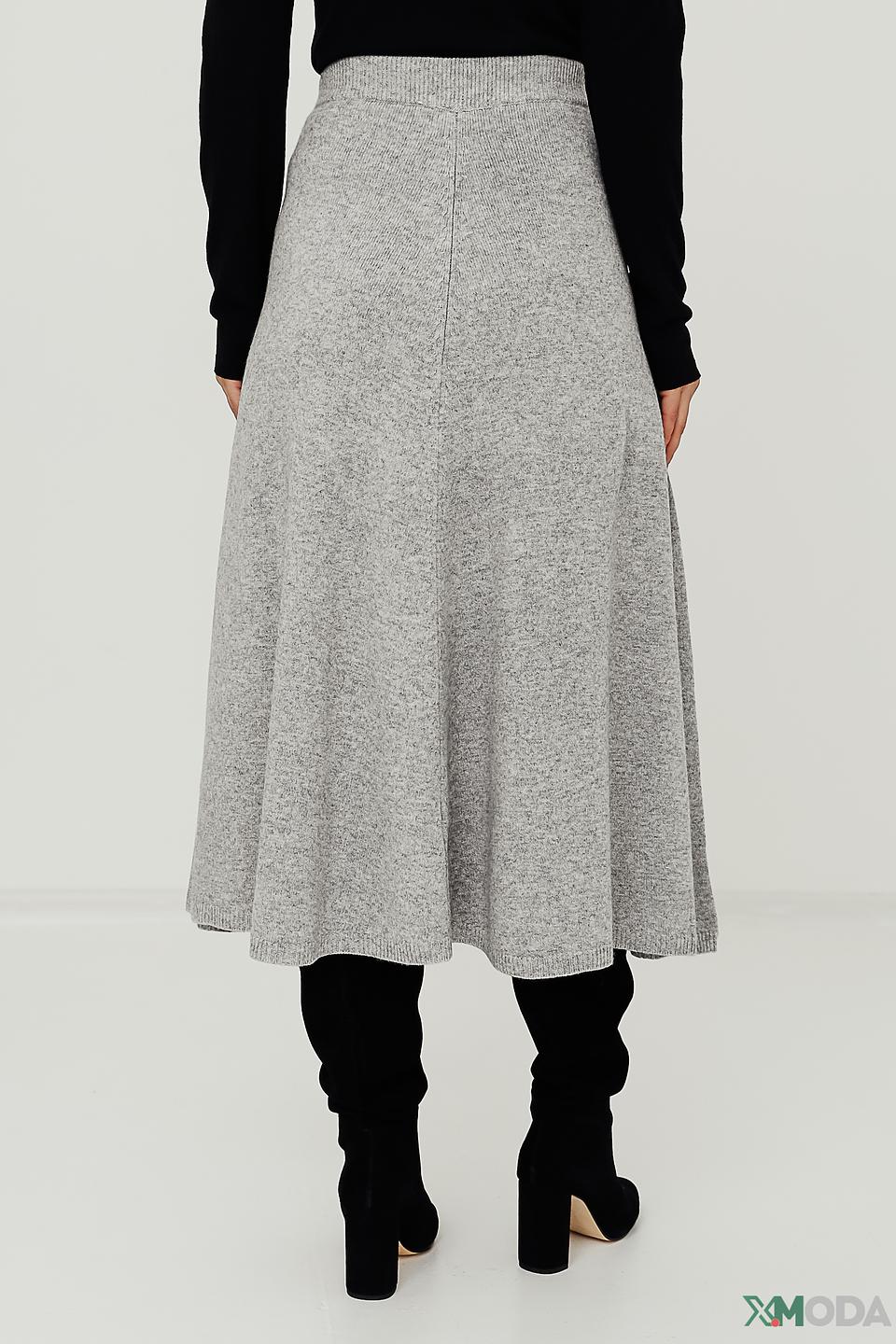 Юбка Oui вязаная серая