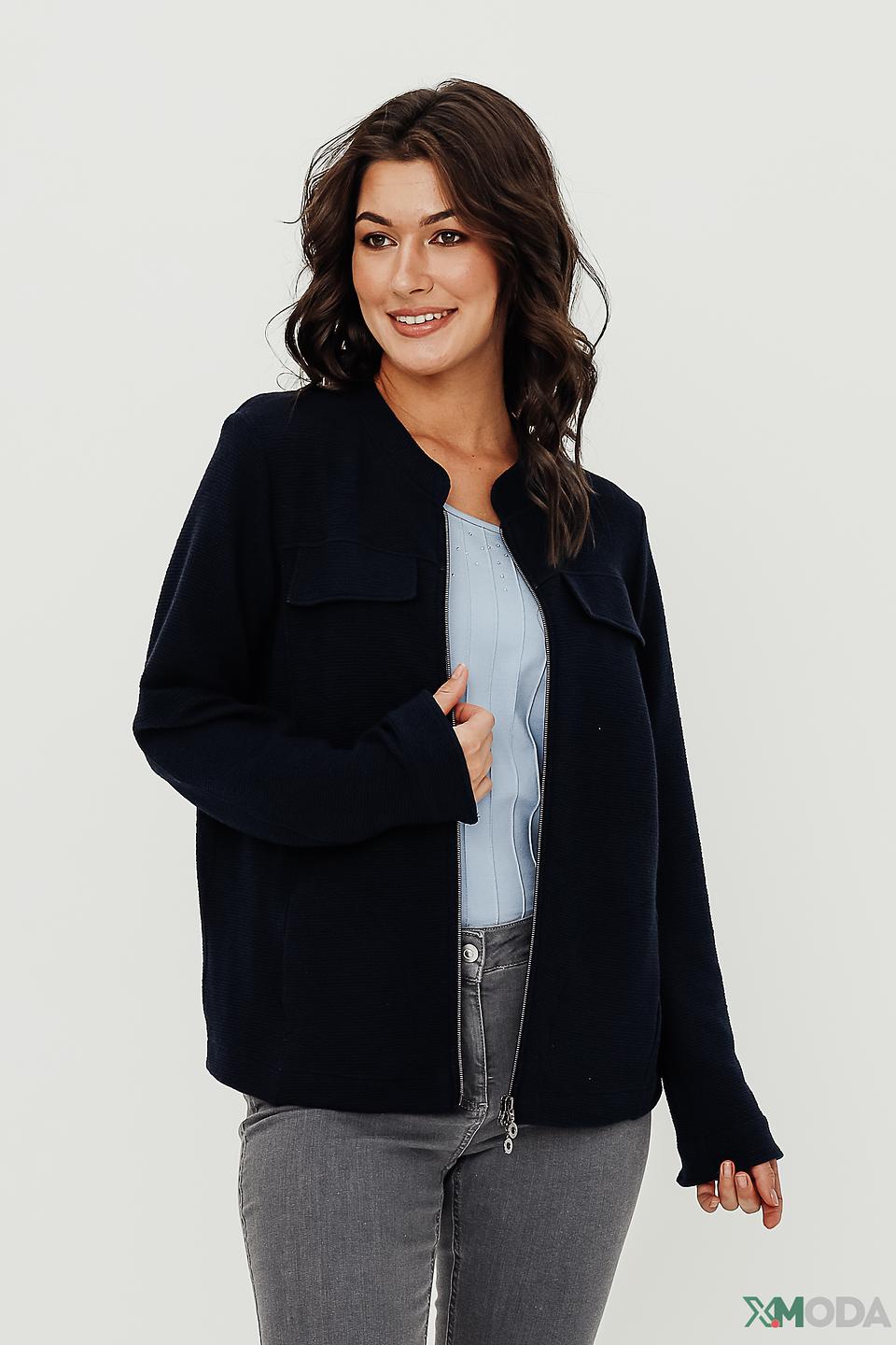 Жакет Erfo на молнии тёмно-синий