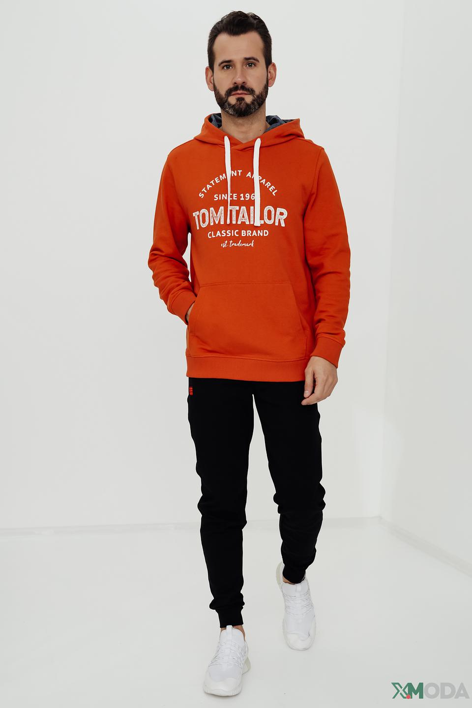 Толстовка Tom Tailor рыжая с логотипом