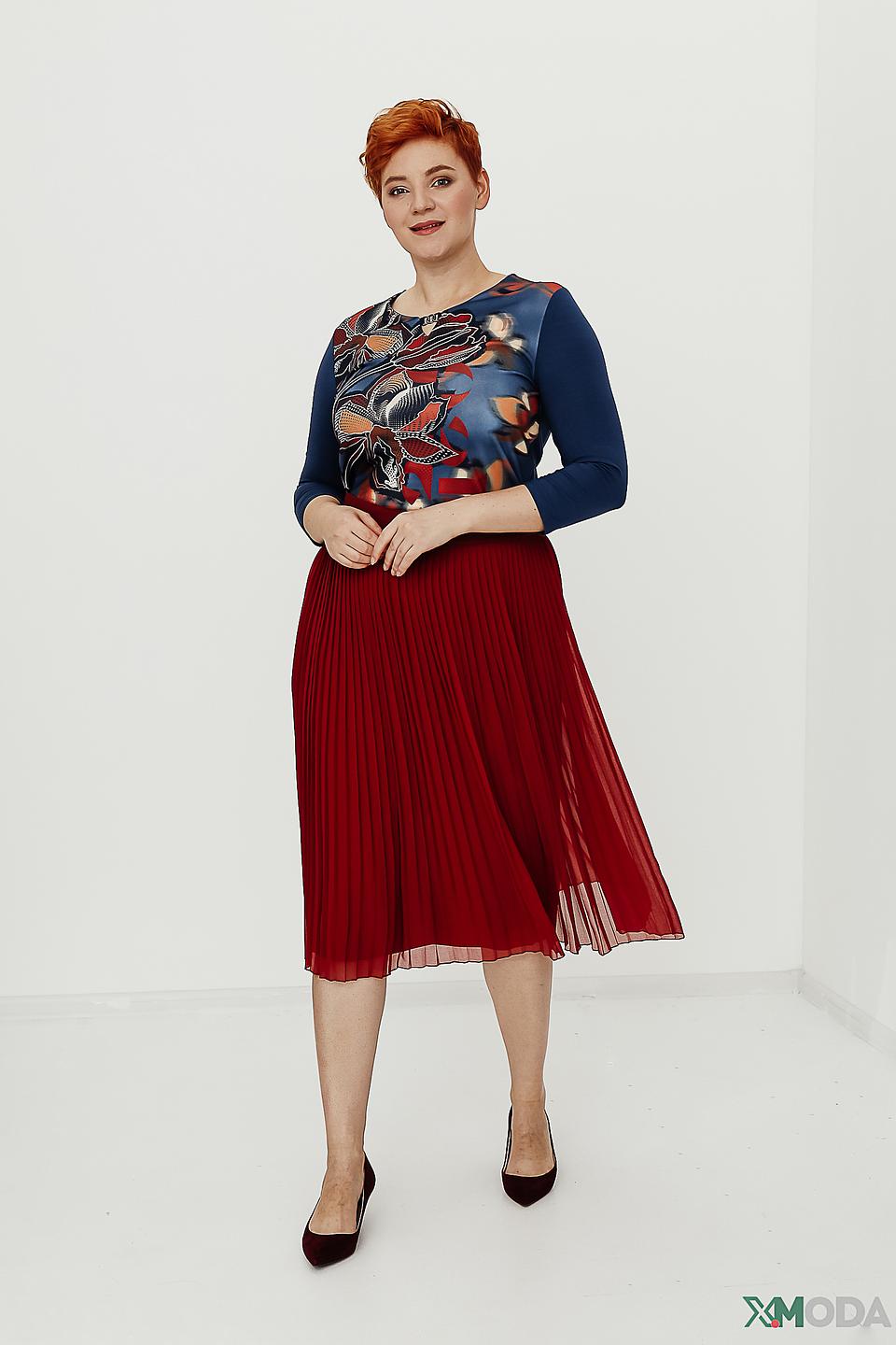 Юбка Lebek плиссированная винная