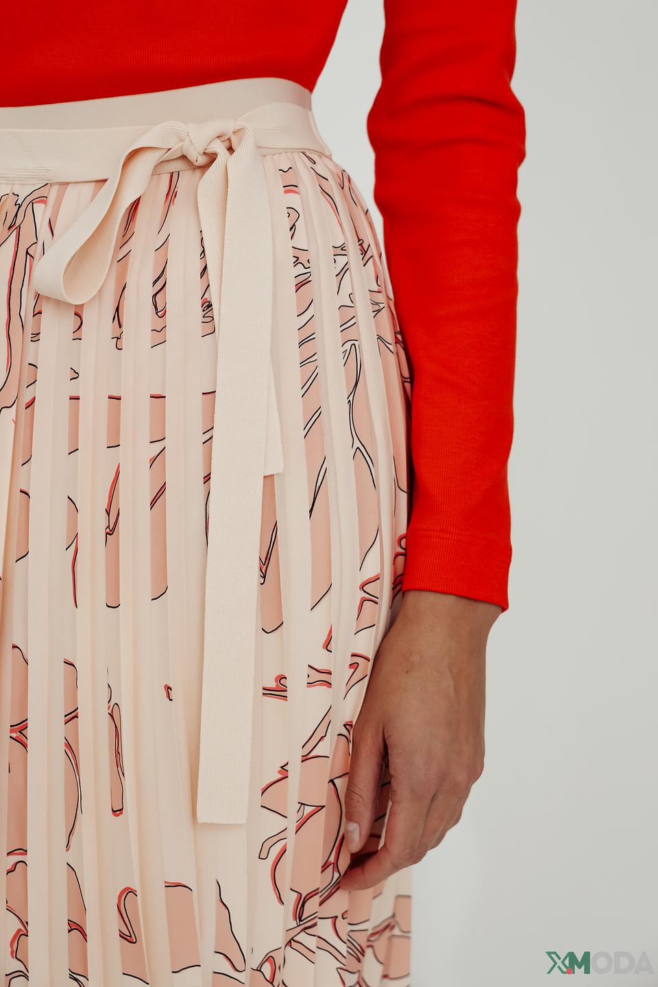 Юбка Marc Cain с принтом и лентами