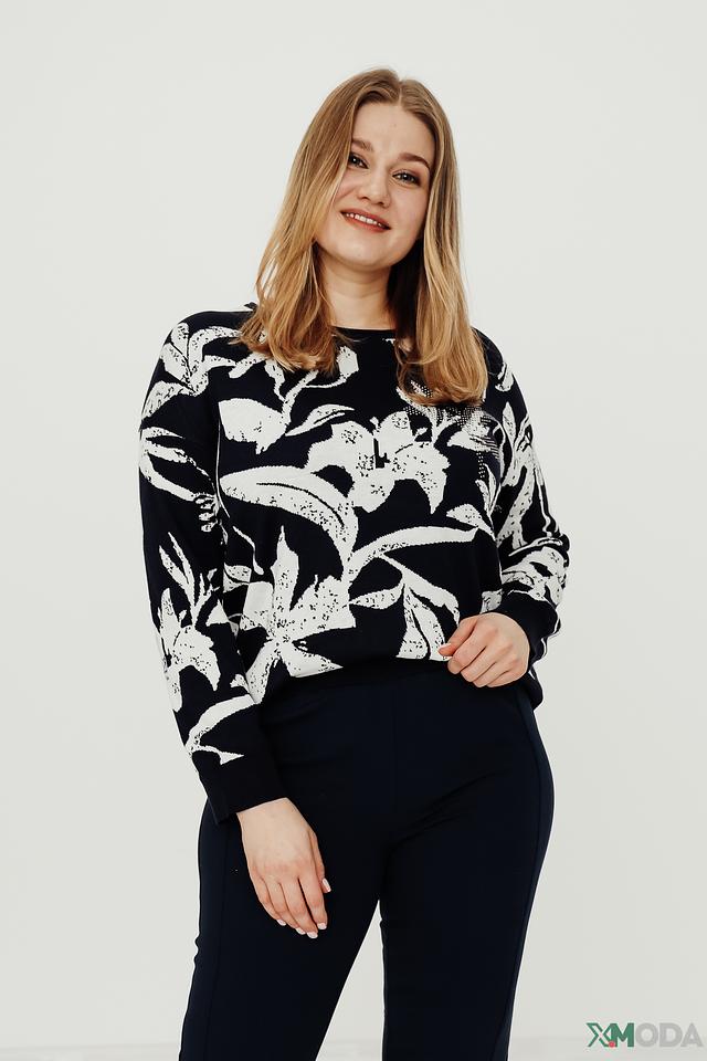 Пуловер Frank Walder с цветочным принтом