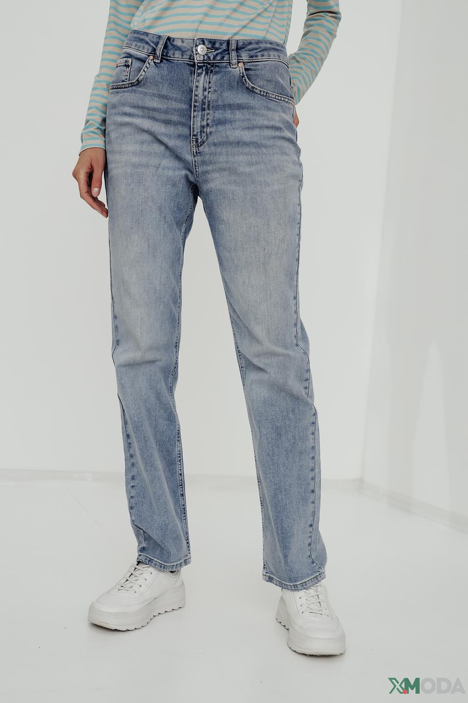 Джинсы Oui с высокой посадкой голубые