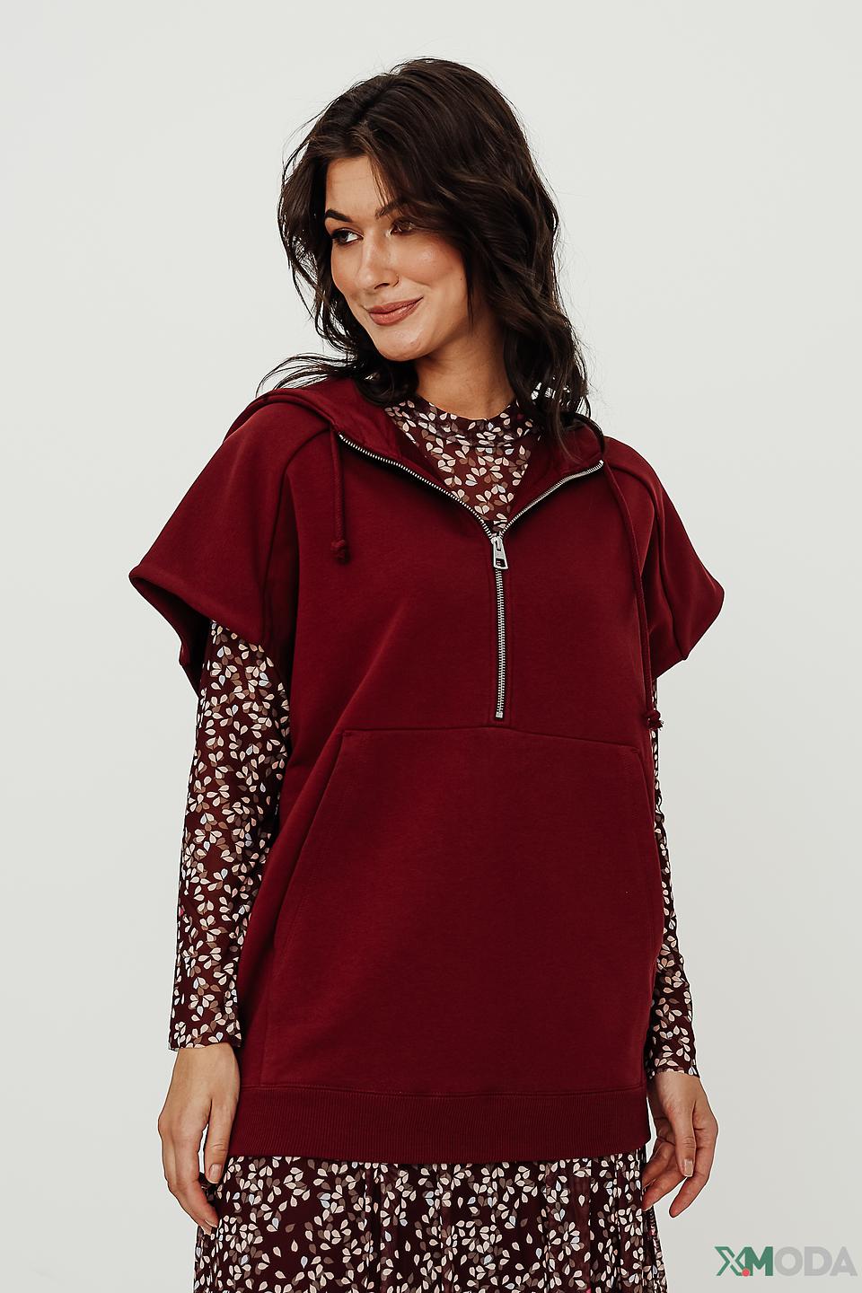 Жилет Marc O Polo бордовый с капюшоном