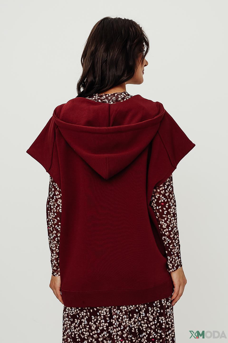 Жилет Marc O Polo бордовый с капюшоном