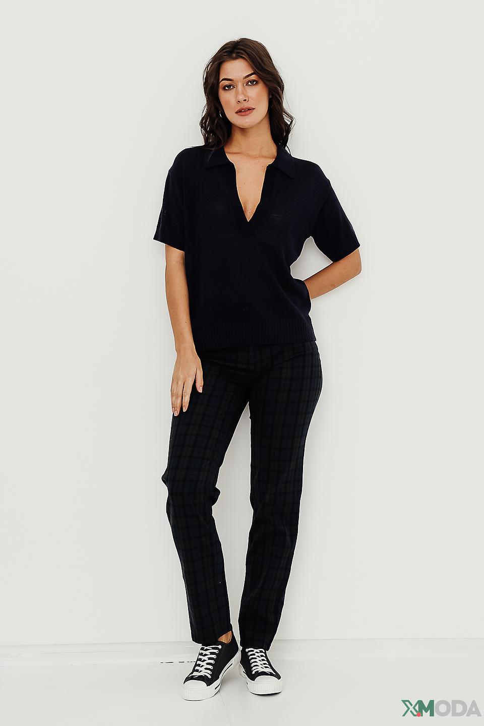 Пуловер Bianca с воротником