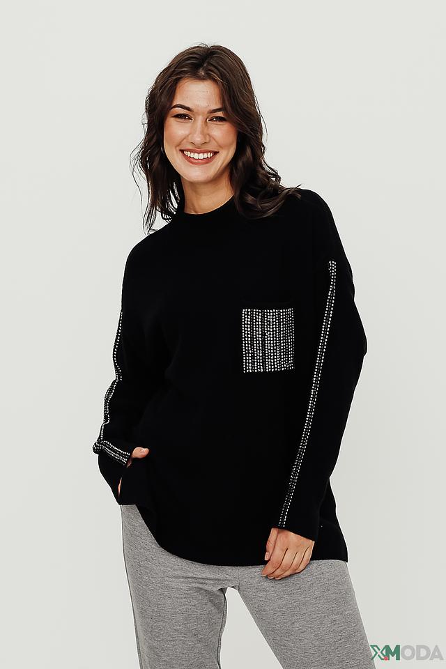 Толстовка Tuzzi с пайетками чёрная