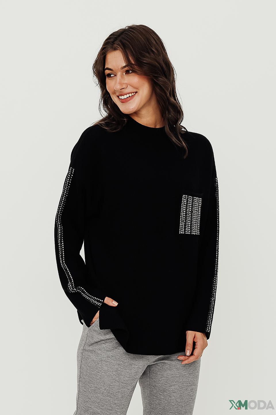 Толстовка Tuzzi с пайетками чёрная