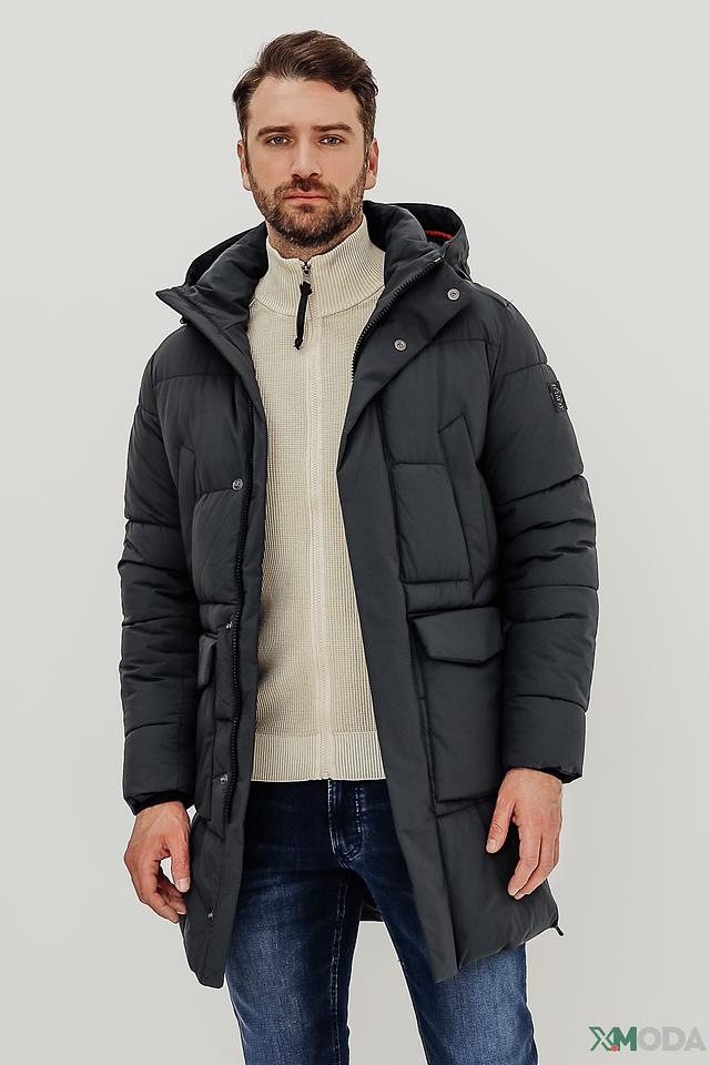 Пальто S4 мужское стеганое чёрное