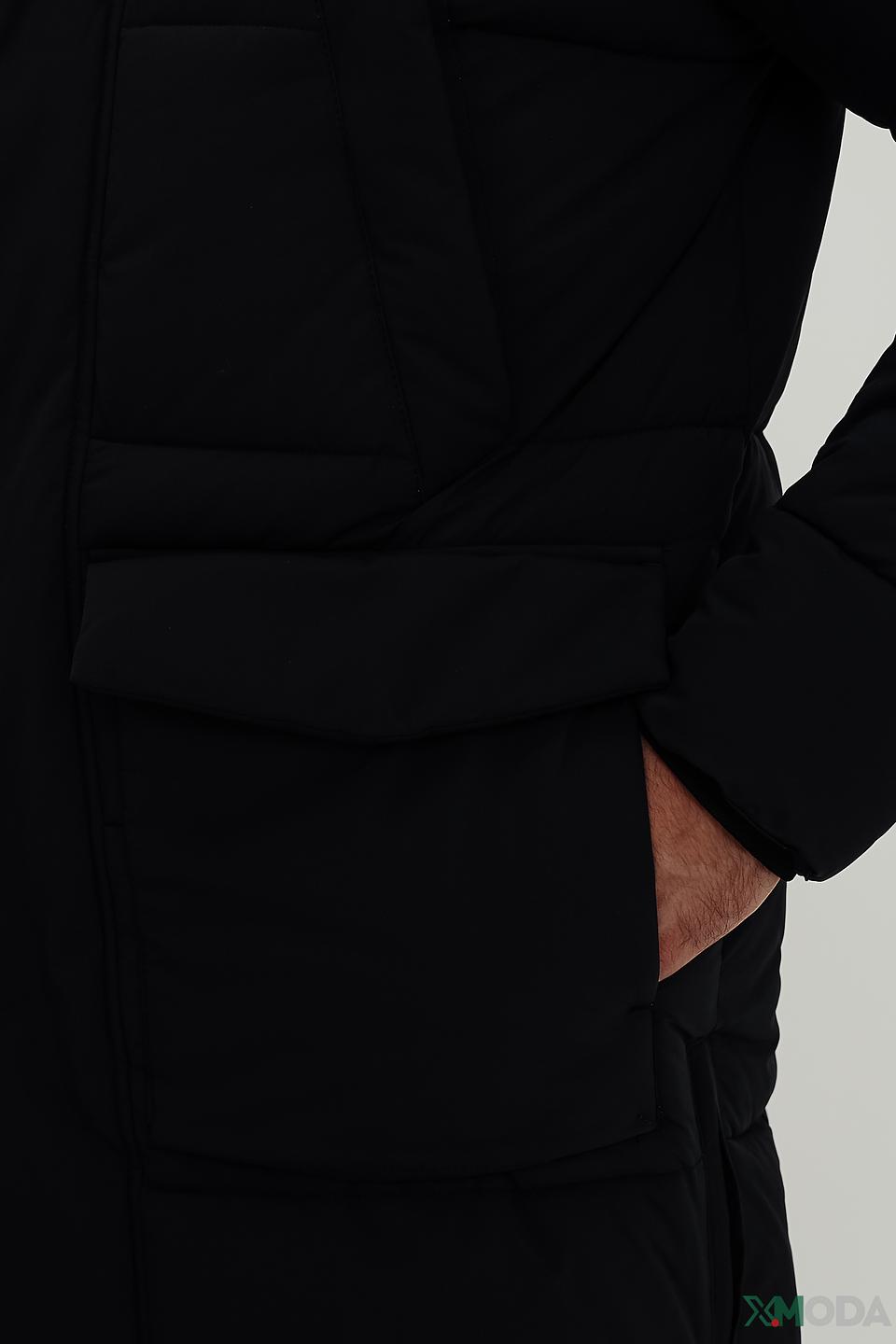 Пальто S4 мужское стеганое чёрное