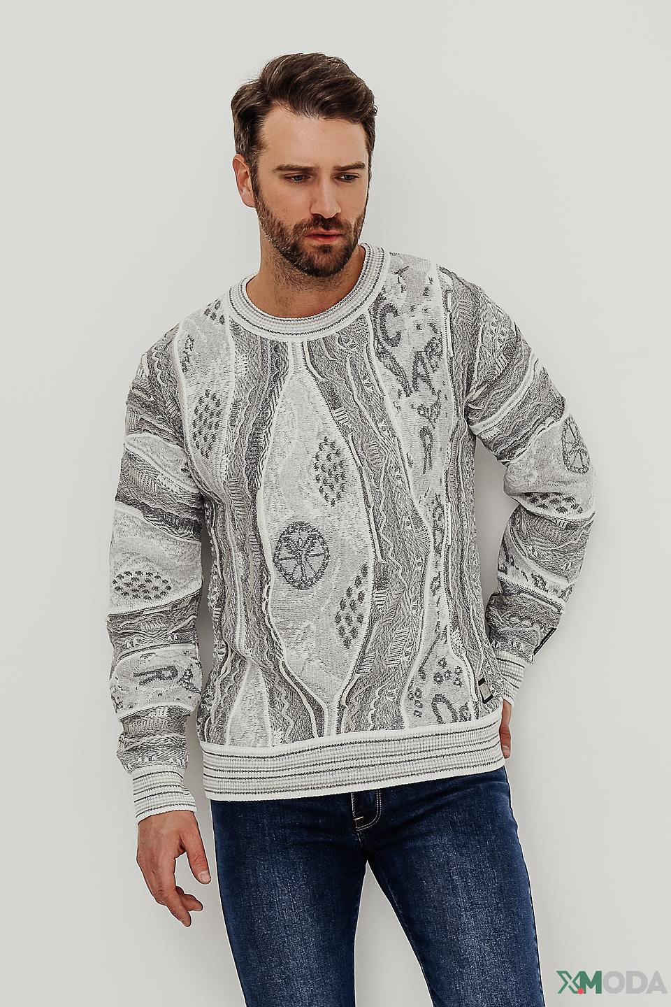 Джемпер Carlo Colucci с узором серый