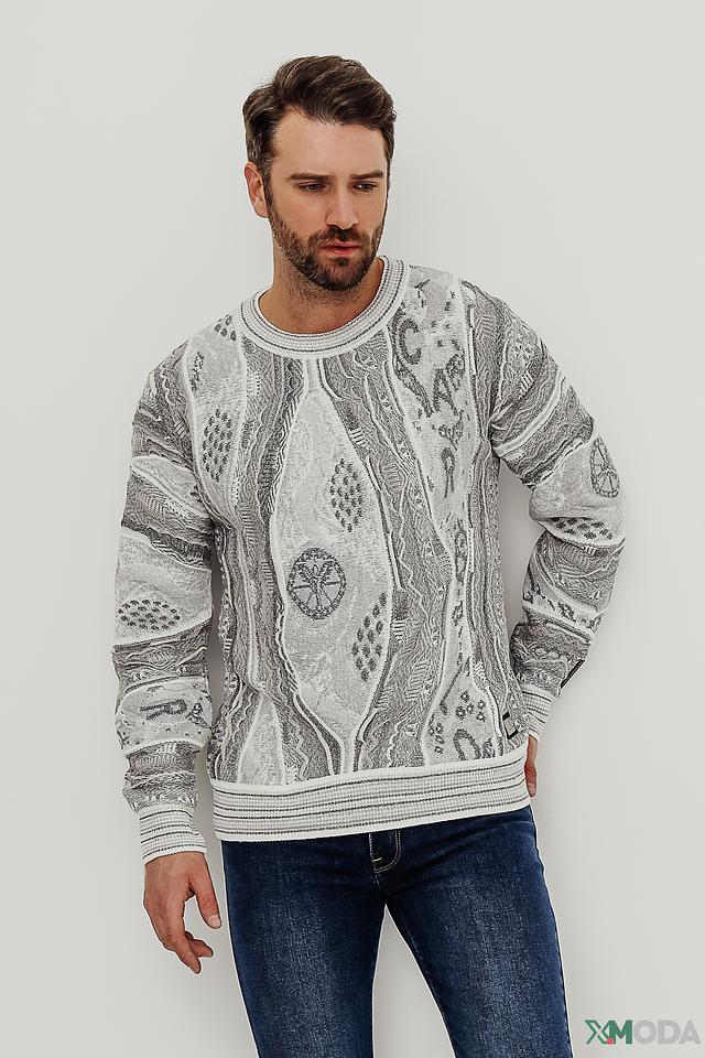 Джемпер Carlo Colucci с узором серый