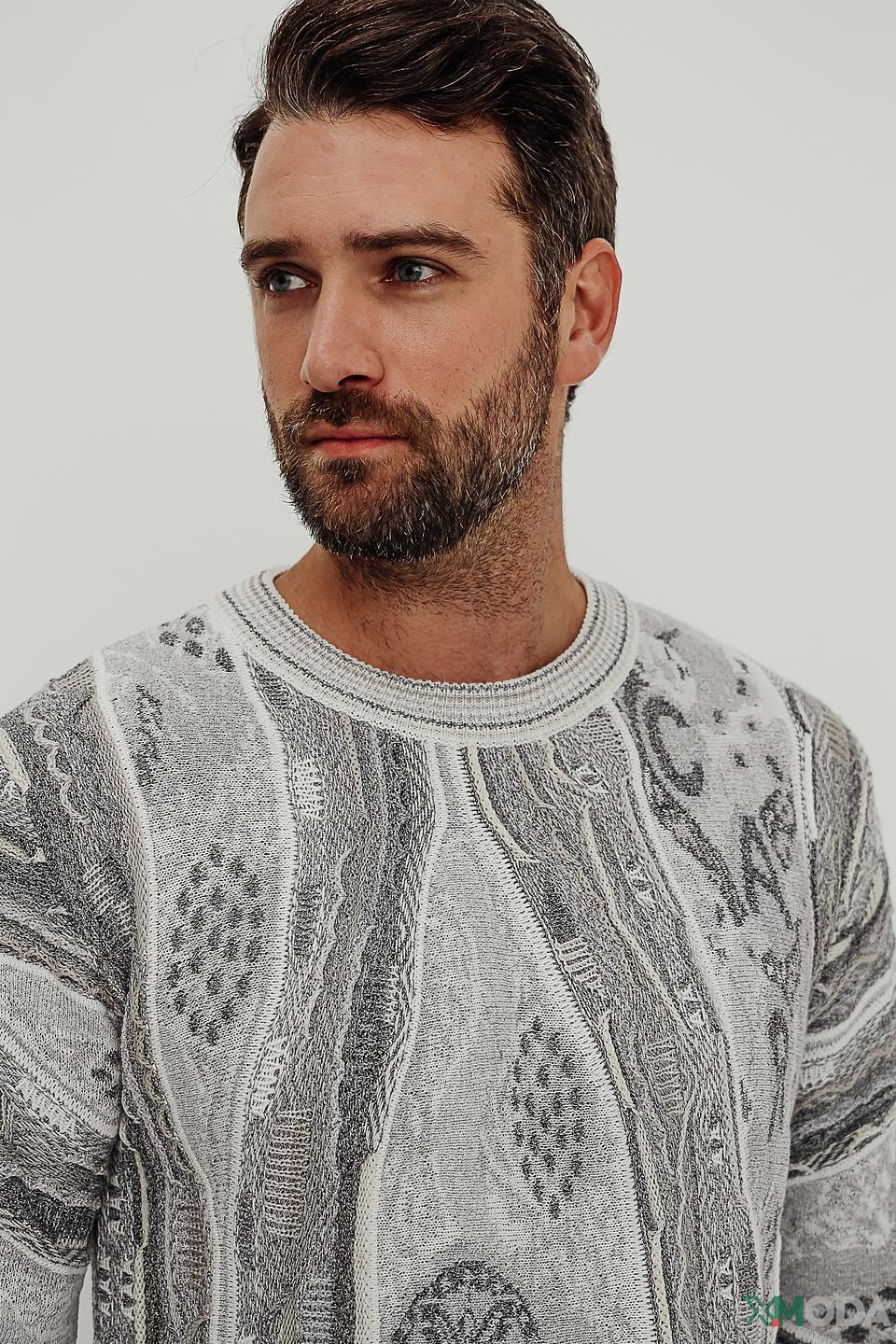 Джемпер Carlo Colucci с узором серый