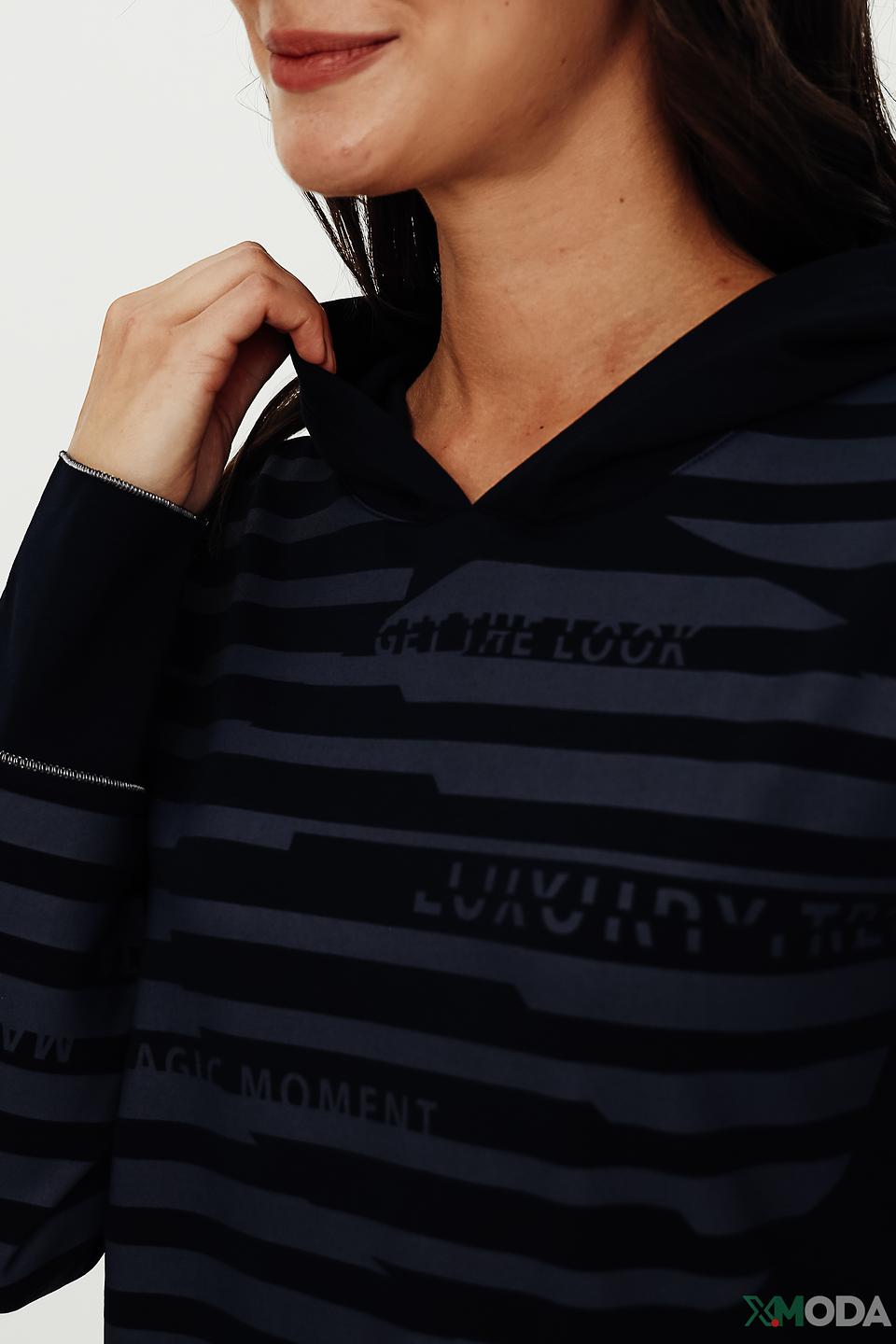 Толстовка Tuzzi с принтом чёрная