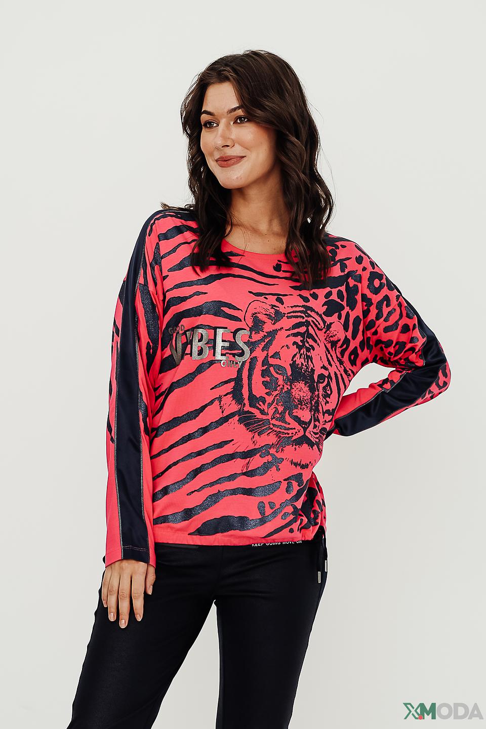 Джемпер Tuzzi с тигром розовый