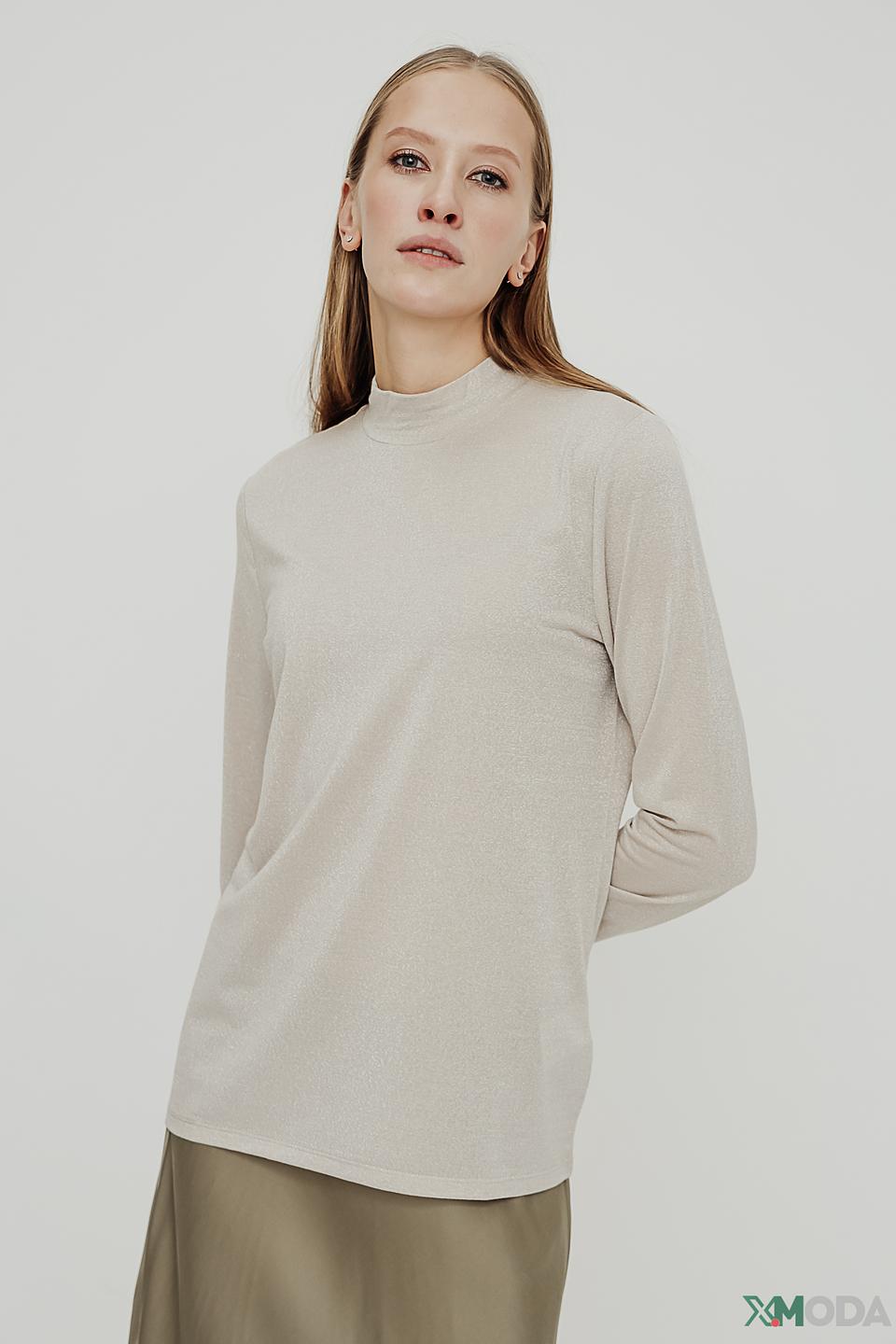 Джемпер Oui с горлом бежевый