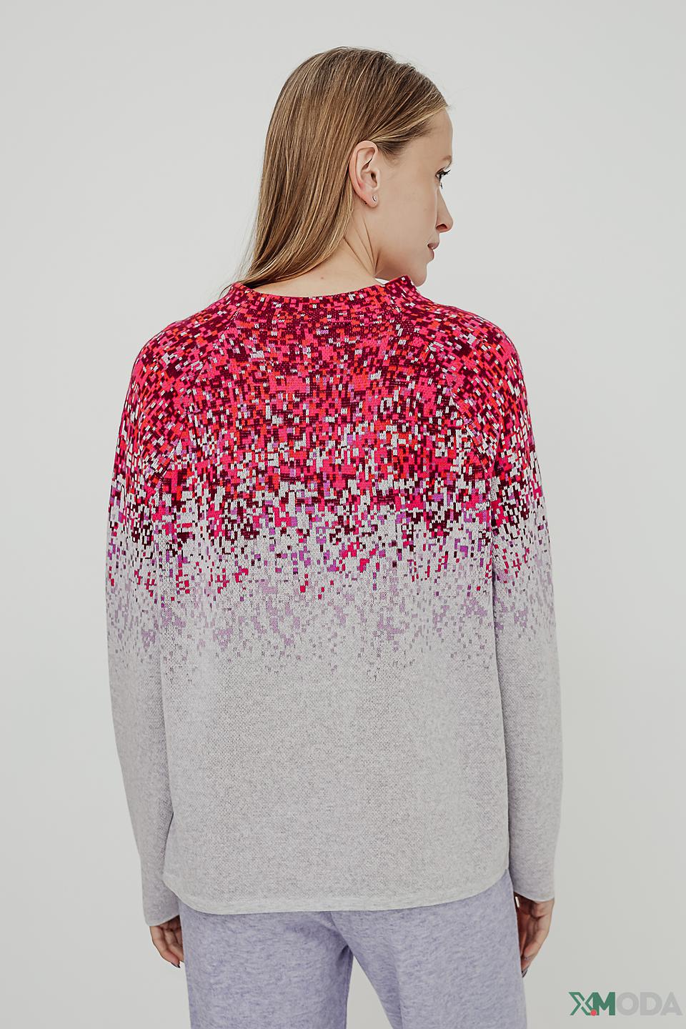 Пуловер Oui с пиксельным принтом