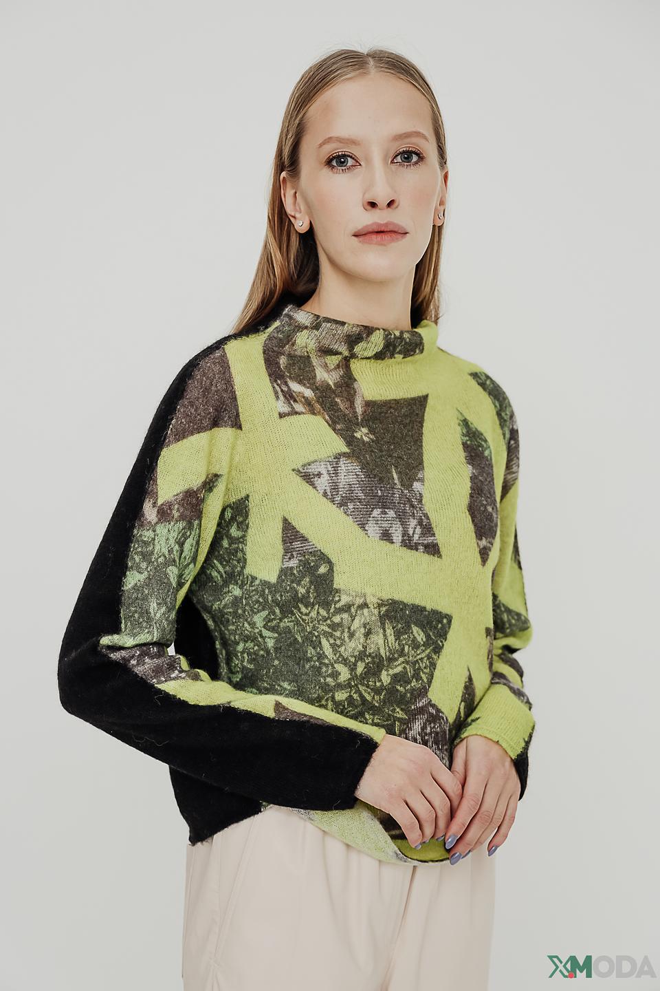 Пуловер Marc Cain с принтом лайм