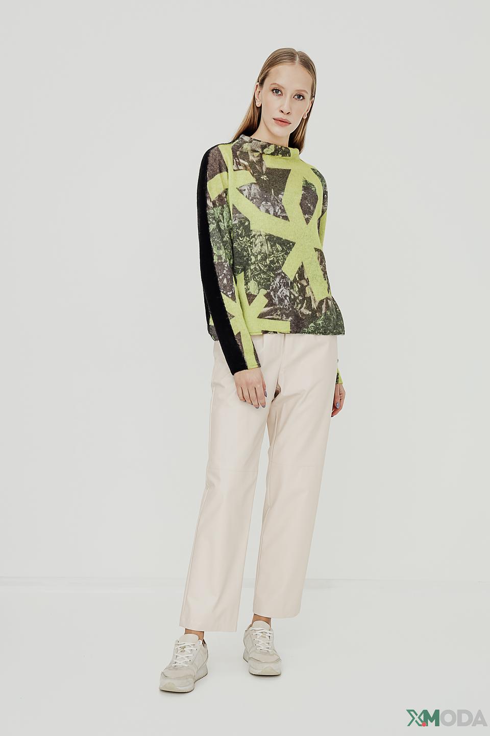 Пуловер Marc Cain с принтом лайм