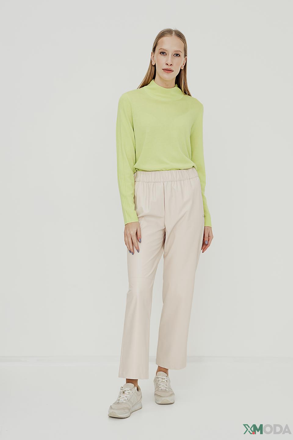 Пуловер Marc Cain лайм с логотипом