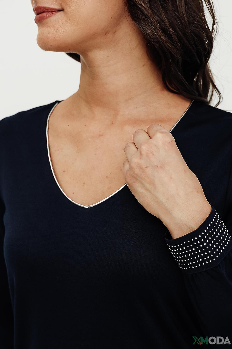 Блуза Pezzo с пайетками темно-синяя