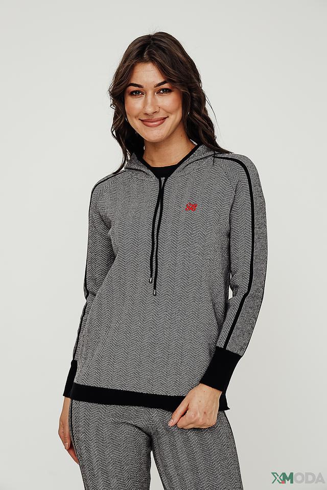 Джемпер Leo & Ugo в клетку серый