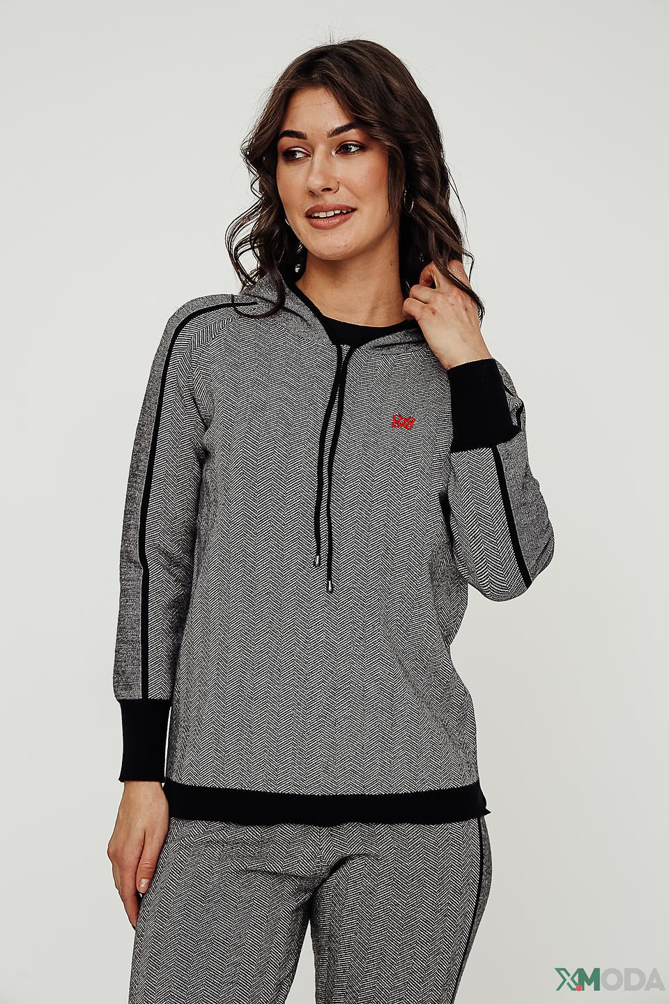 Джемпер Leo & Ugo в клетку серый