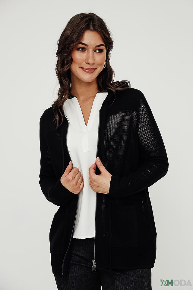 Жакет Bianca с сеткой чёрный