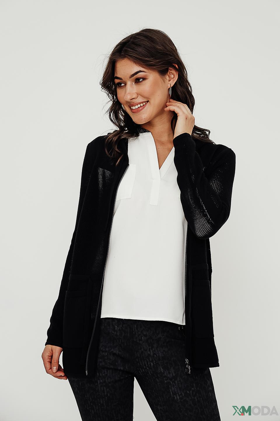 Жакет Bianca с сеткой чёрный