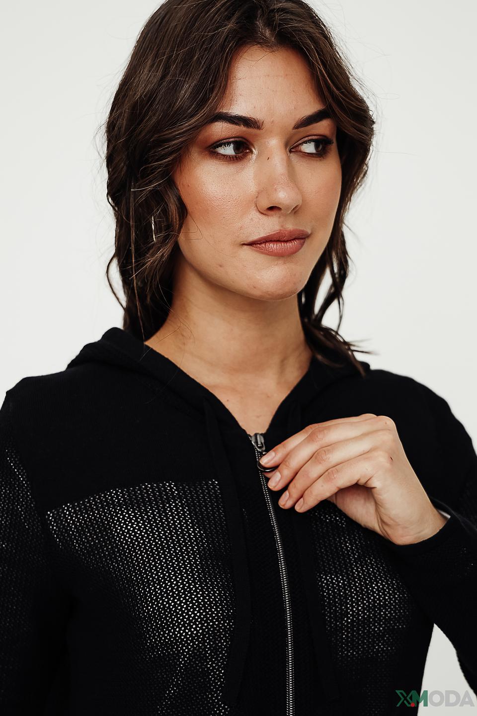 Жакет Bianca с сеткой чёрный