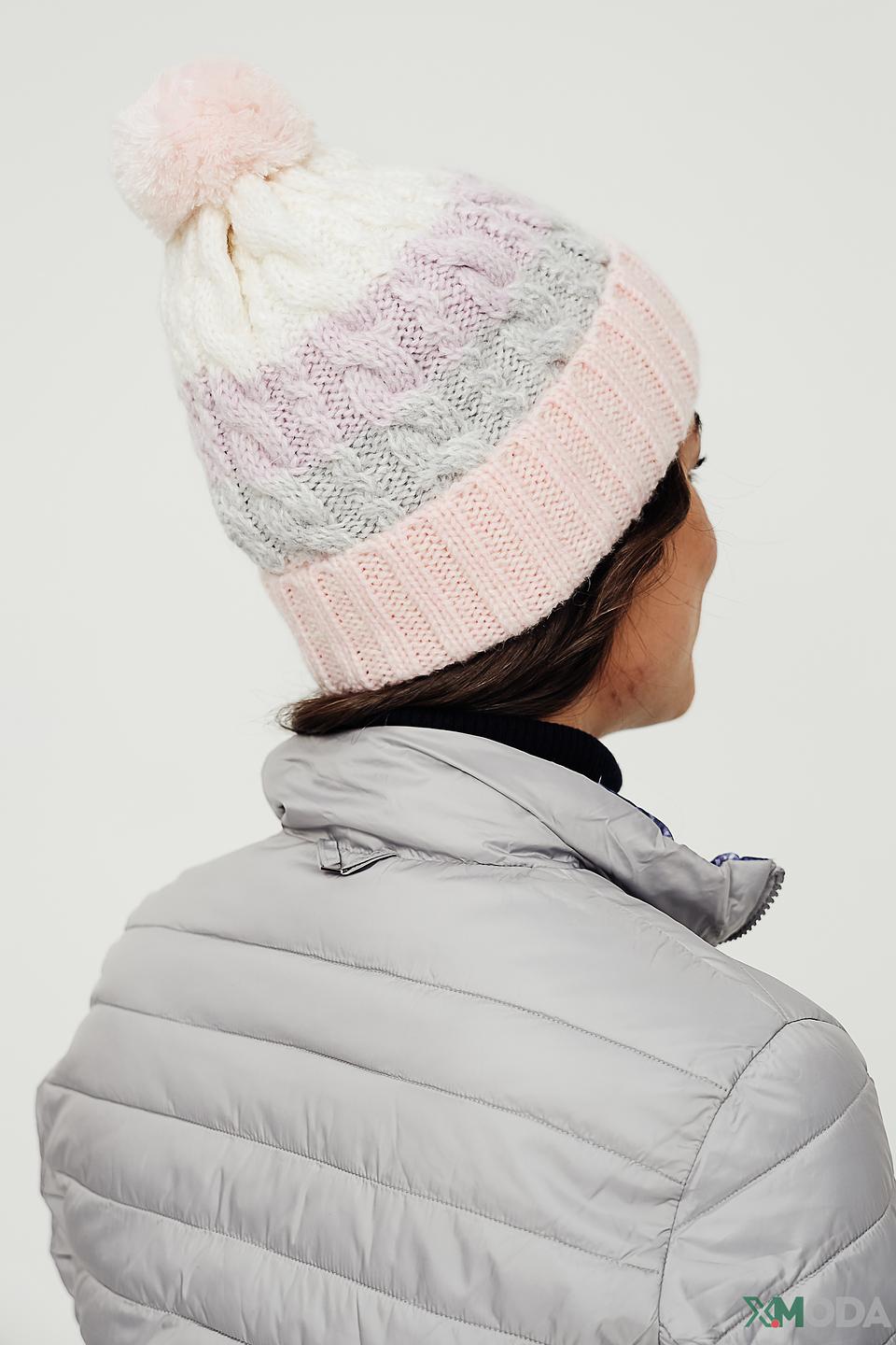 Шапка Marhatter с помпоном розовый