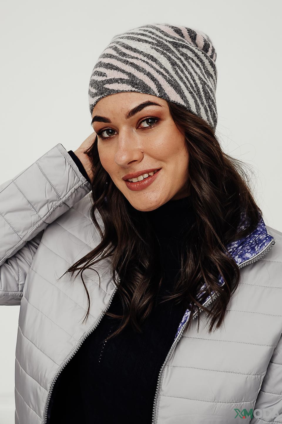 Шапка Marhatter в полоску серая