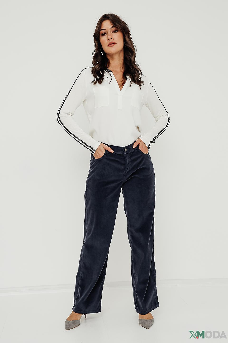 Брюки Angels вельветовые тёмно-синие