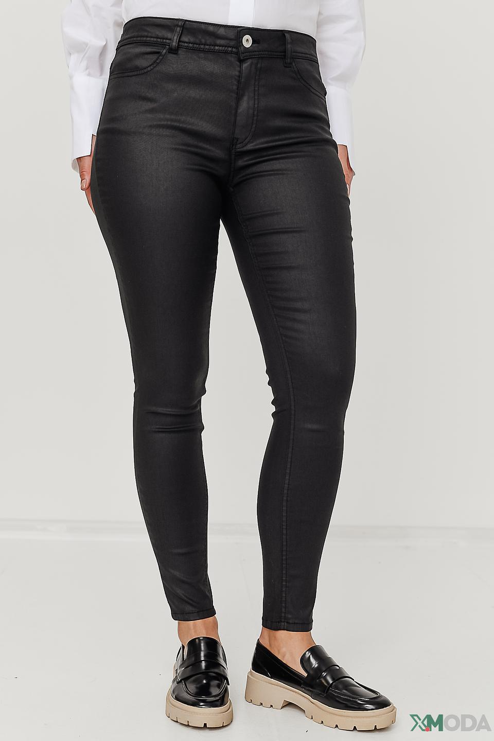 Брюки Taifun с эффектом кожи чёрные