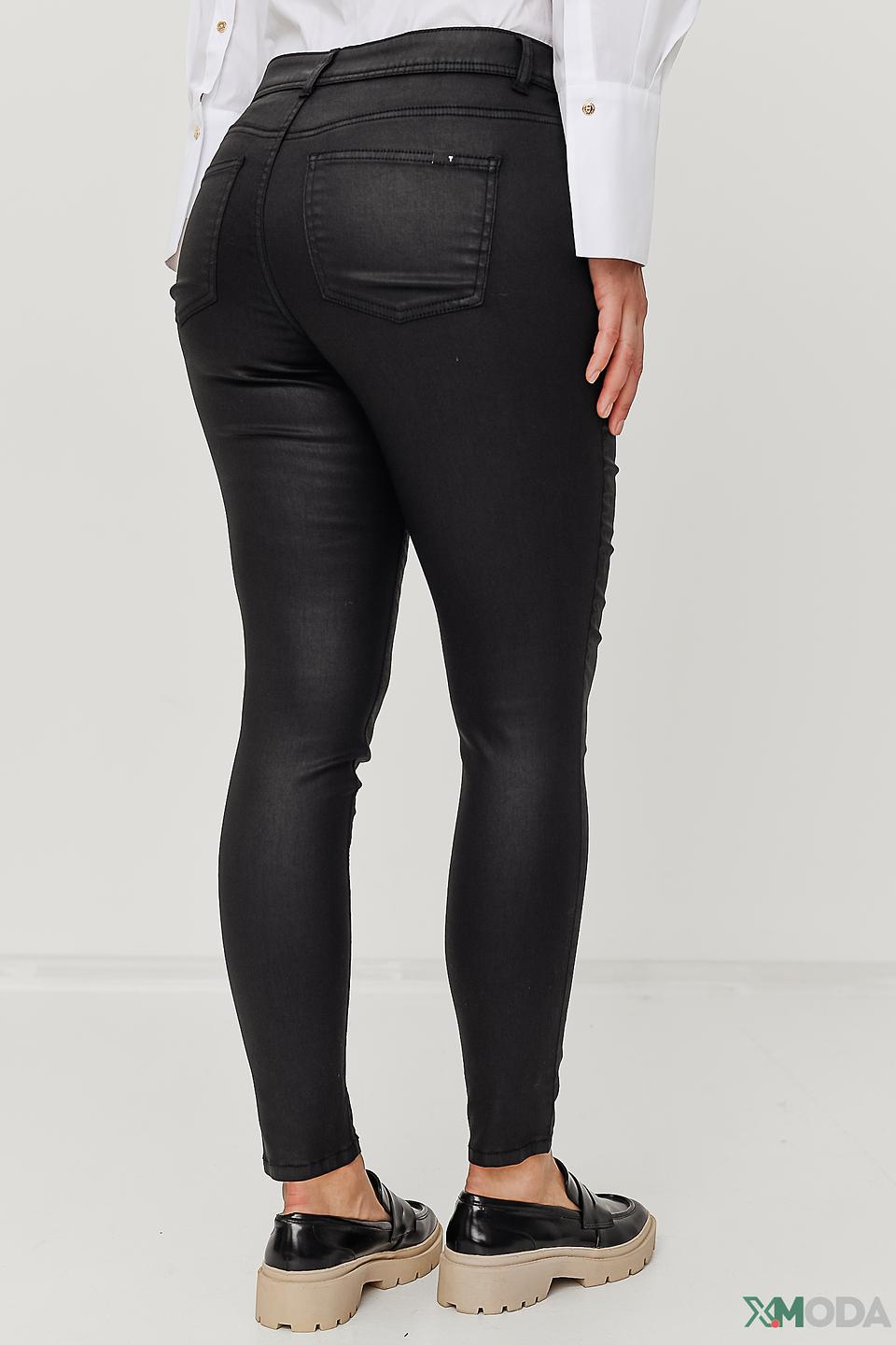 Брюки Taifun с эффектом кожи чёрные