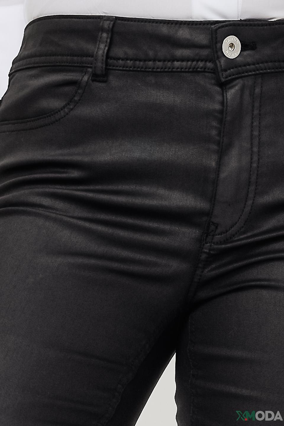 Брюки Taifun с эффектом кожи чёрные