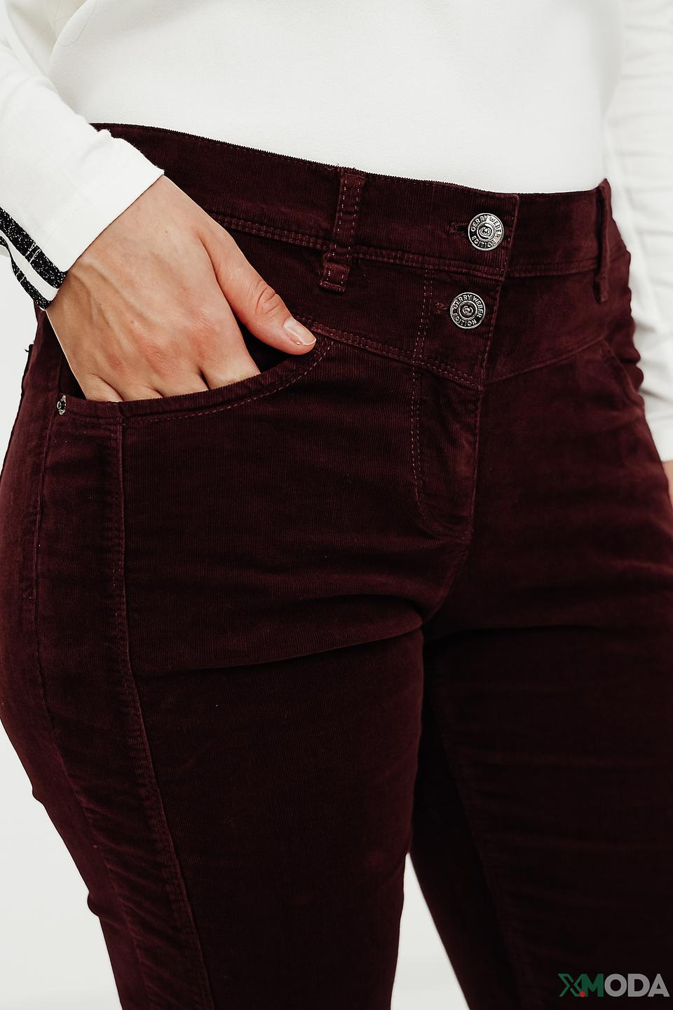 Брюки вельветовые Gerry Weber бордовые