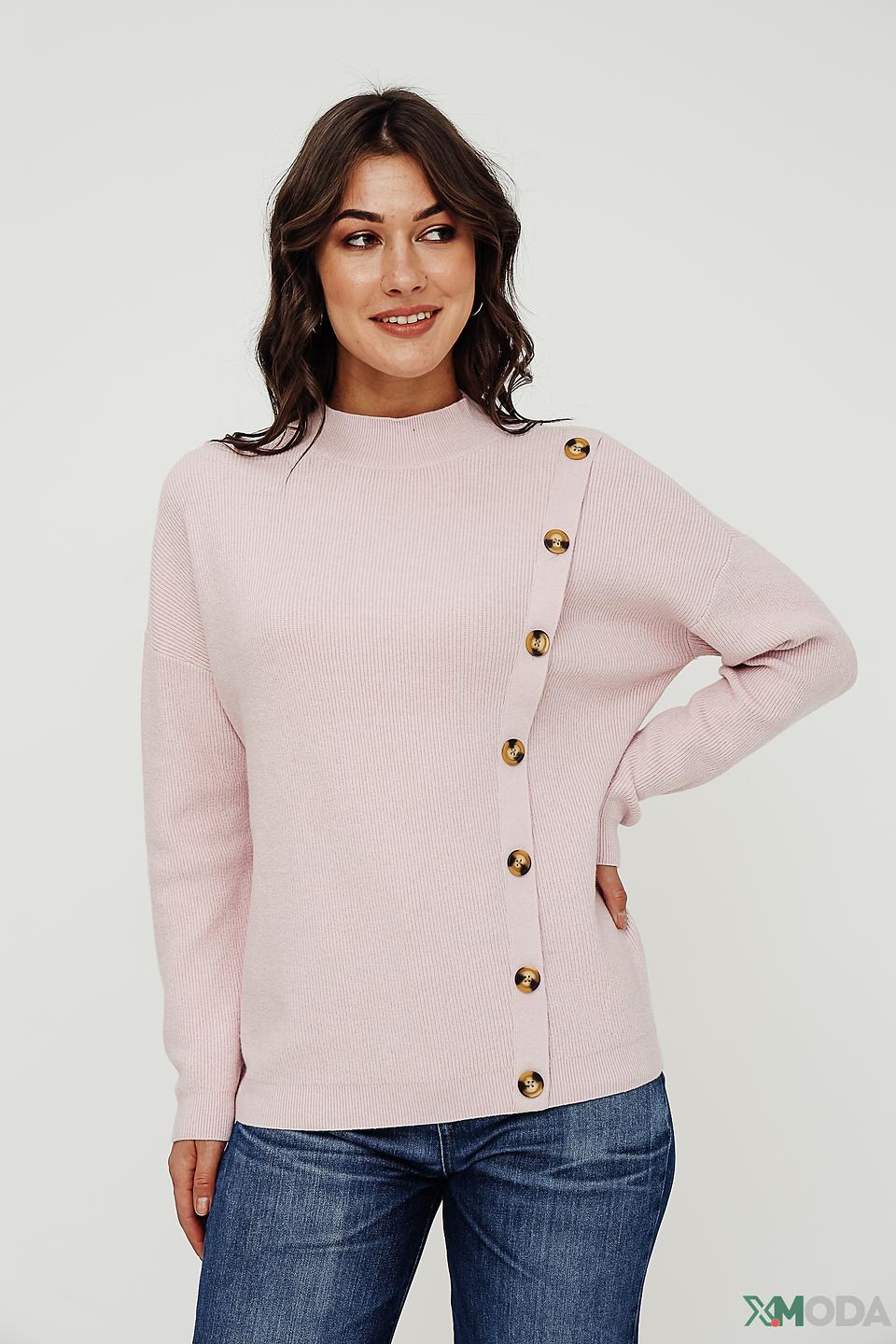 Пуловер Gerry Weber с пуговицами пудровый