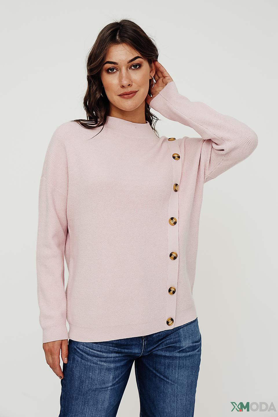 Пуловер Gerry Weber с пуговицами пудровый