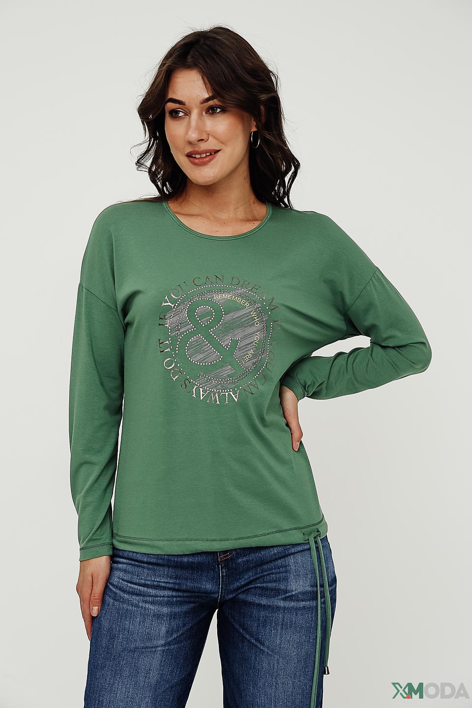 Джемпер Bianca с принтом зелёный