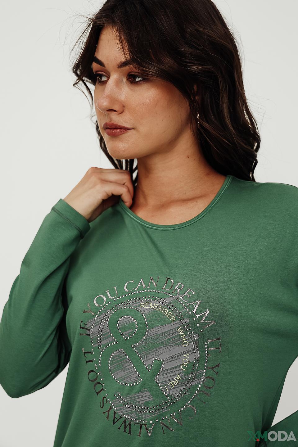 Джемпер Bianca с принтом зелёный